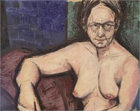 Female Nude Portrait, Oil on Canvas