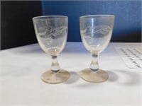 2 Vintage Brandy Glasses