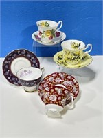 4 Royal Albert Teacups & Saucers