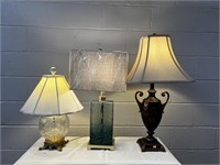 3 Various Table Lamps