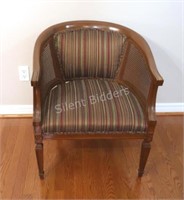 Antique Bergère Style Chair w Cane Side Backs