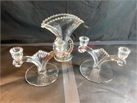 Candlewick Candle Holders & Boopie Vase