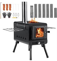 TENT STOVE, WOOD BURNING STOVE WITH 7 SECTION