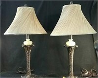 Pair of table lamps 31 inches in height