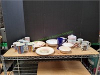 Coffee Cups, Canister, Bowls, Pie Plate & Goblets