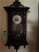 Vintage Pendulum Clock 35" H x 15 1/2" W x 8" D