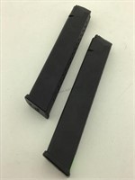 Pair High Capacity 9mm Glock Mags - 31 Rounds