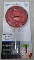 C12) NEW Mainstays Wide Mouth Mason Jar Infuser