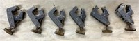Lot of 6 Kant-Twist 3/4" Cantilever Clamps