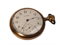 Antique Waltham 1908 Pocket Watch Open Face Runs