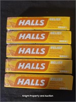5 Halls Yellow Honey Lemon 9 Srops per package