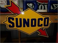 Sunoco sign. Measures approximately 24 and 1/2 in