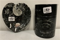 Fossil Ashtray & Aloha Jar
