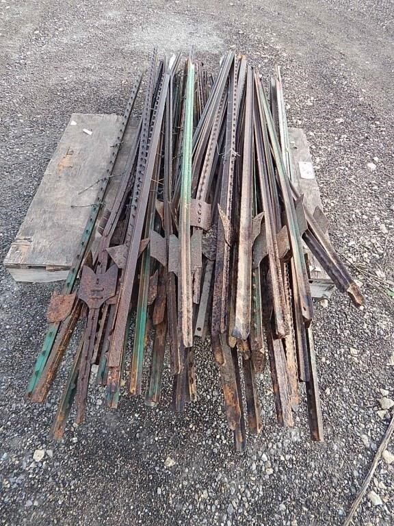 Steel T posts; 5 1/2-6 1/2' long; qty. 51