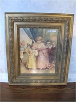 PRINT OF EARLT PICTURE IN VICTORIAN FRAME