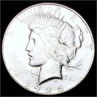 1925-S Silver Peace Dollar LIGHTLY CIRCULATED