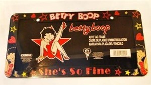 Betty Boop Glitter License Plate Frame