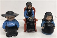 Cast iron Amish salt and pepper shakers