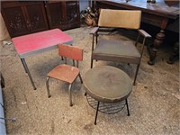 Mid Century / Modern Chair & Stool- Kids Table &