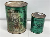 2 x NOS Valvoline Motor Oil Cans (full)
