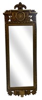 FRENCH LOOKING GLASS WITH BEVELED MIRROR PLATE
