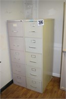 (2) Metal Filing Cabinets - 59" Tall