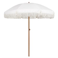 AMMSUN 7ft Patio Umbrella with Fringe Outdoor