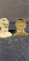 Abe Lincoln cast iron book ends