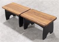 (2) Maple and Elm Stepstools In MC and Ebony
