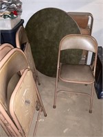 2 Folding Card Tables & 8 Chairs