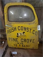 RUSH CONST. CO ANTIQUE TRUCK DOOR