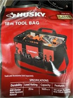 HUSKY 18 IN TOOL BAG RETAIL $20