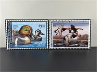 (2) Metal Signs - Oversized Migratory Bird Stamps