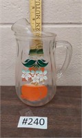 Vintage orange juice pitcher