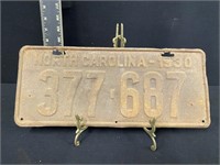 1930 North Carolina License Plate