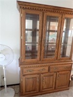 2-Piece Wooden China Hutch w/ (3) Doors,