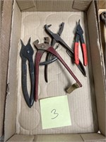 LOT OF CLAMPS,PLIERS ETC