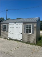 Vinyl sided storage shed/Mini Barn