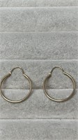 10k Gold 3/4" Hoop Earrings