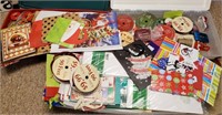 Christmas ribbon, gift bags, tags,