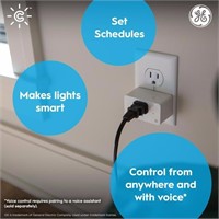 GE CYNC Smart Plug, Indoor Bluetooth and Wi-Fi