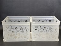 Two White Yaffa Bubble Storage Cubes