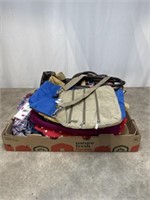 Assortment of Purse Handbags and Shirts