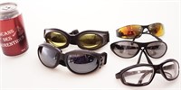 5 paires lunettes soleil / moto dont Harley
