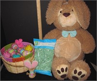 Festive Easter Basket and HUGE stuffed Bunny