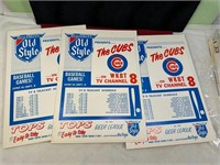 OLD STYLE CUBS TV8 TELECAST SCHEDULES