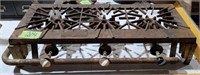 Antique cast iron, 3 burner cooktop