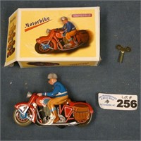 Wind-Up Motorbike Tin Toy