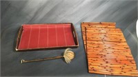 African Gourd Shaker, Bamboo Mat,Wooden Tray