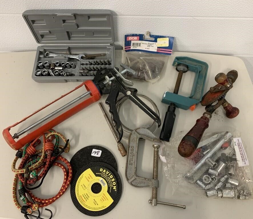 Tool Lot(caulking gun,clamp etc)  NO SHIPPING